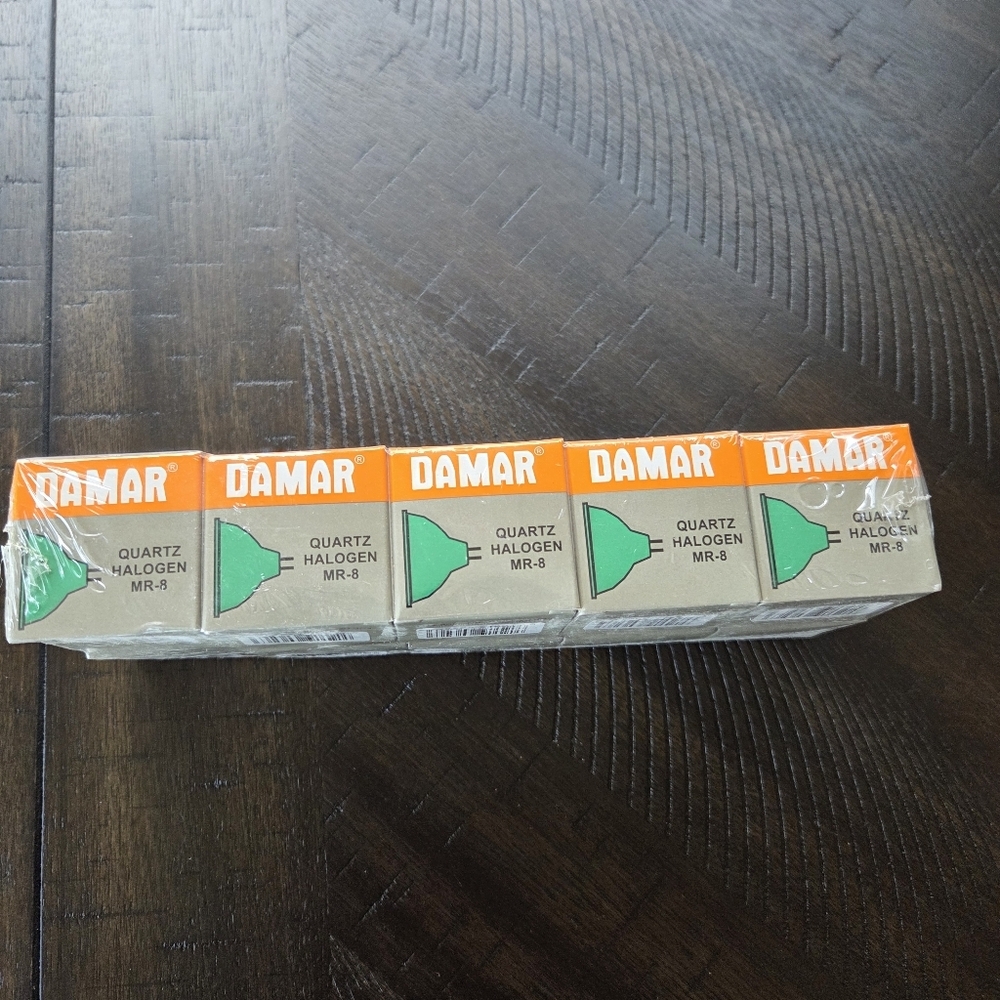 10-Pack Damar Green MR8 Halogen Bulbs 35W 12V GZ4 Bi-Pin Base | New